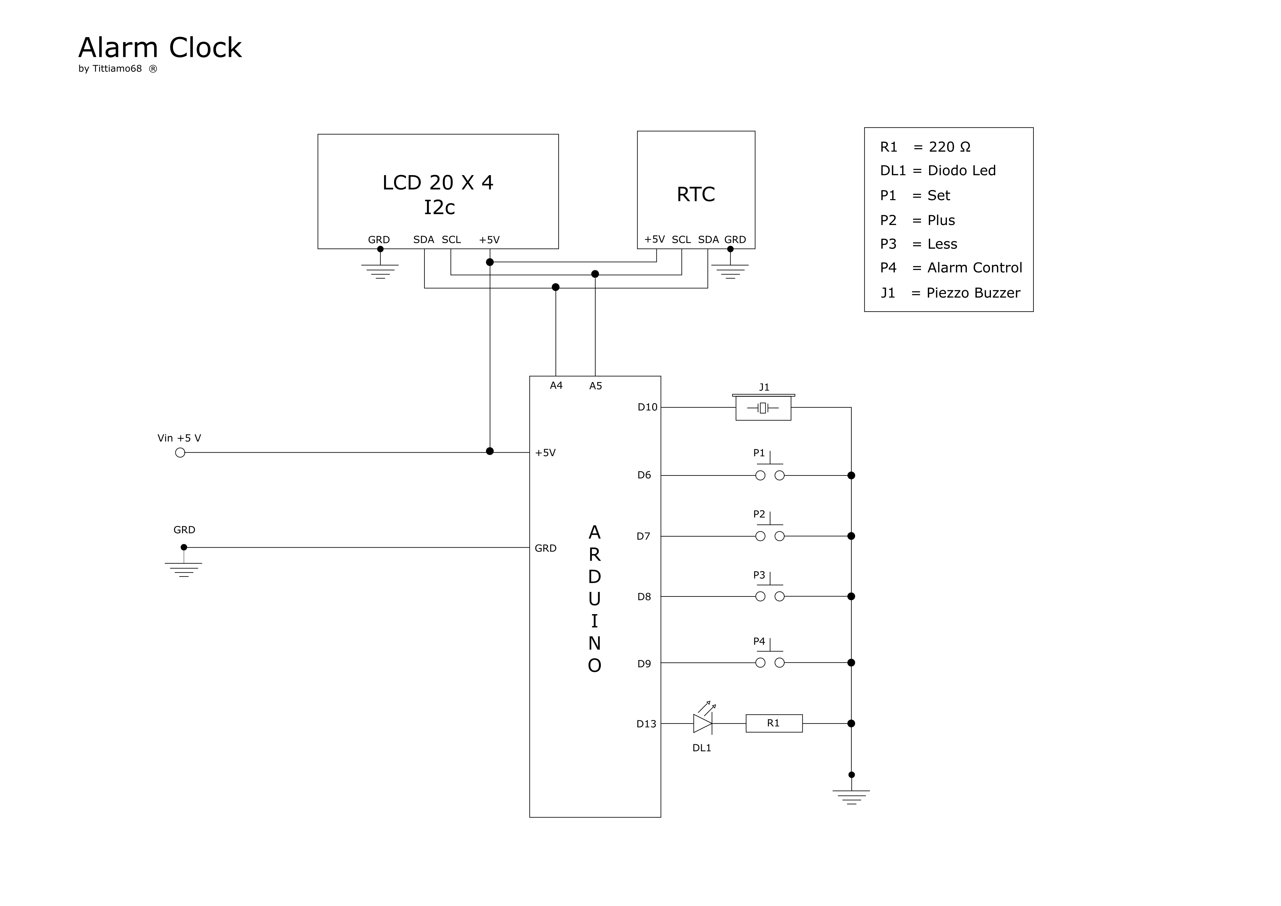 Schematic Diagram Of Digital Alarm Clock - Circuit Diagram