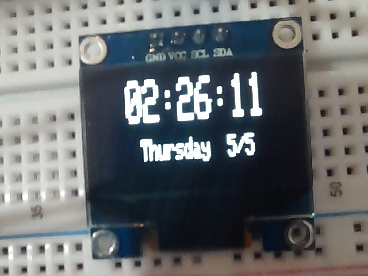 Oled clock on nano with rtc DS1302 Arduino Project Hub