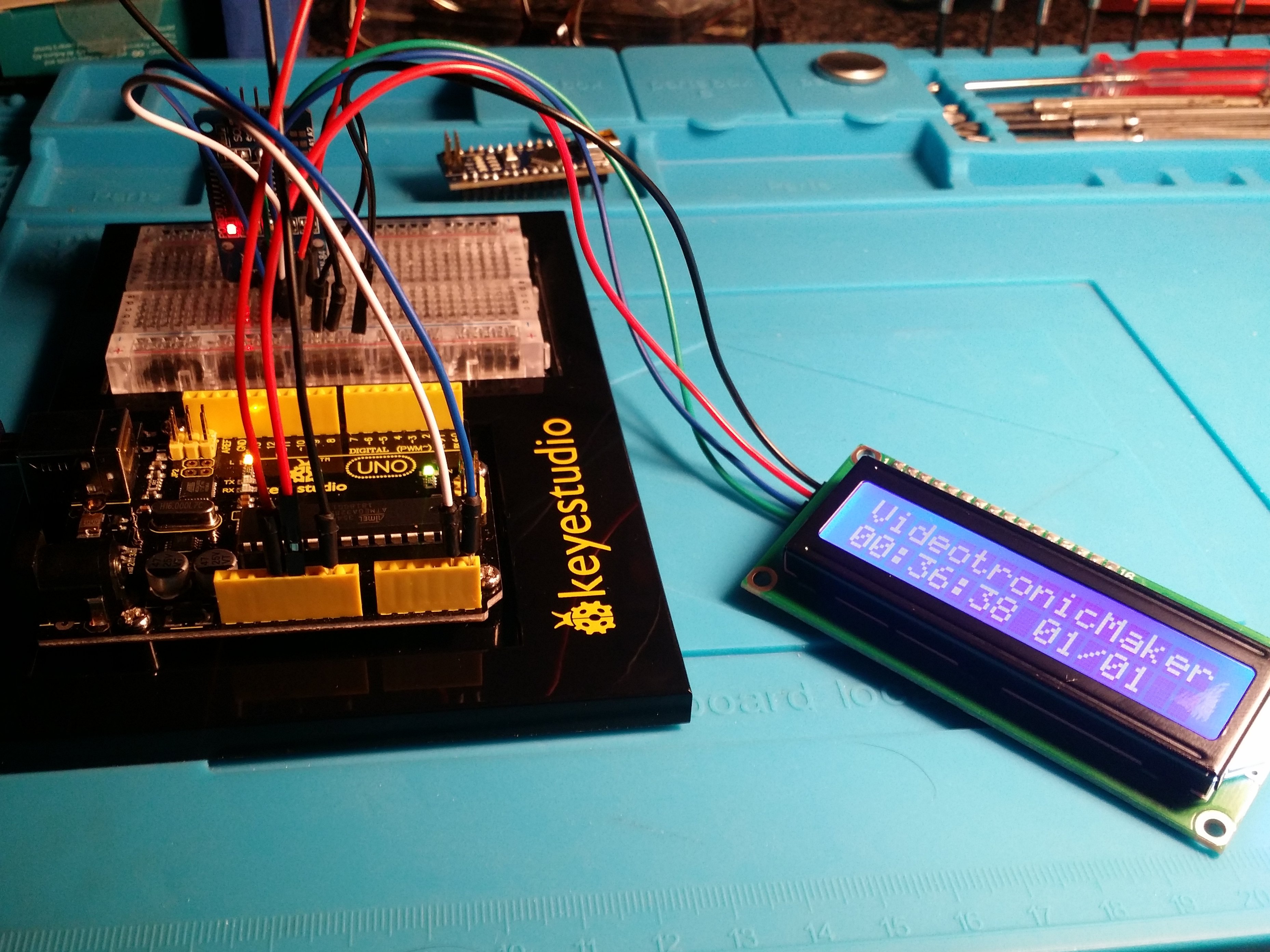 RTCDS3231 with 1602 LCD I2C Arduino Project Hub