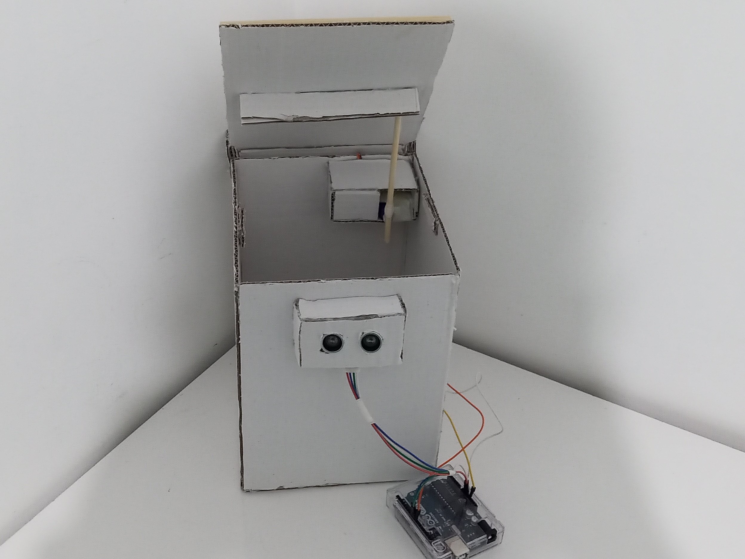 How To Make An Automatic Trash Bin Using Cardboard Arduino Project Hub