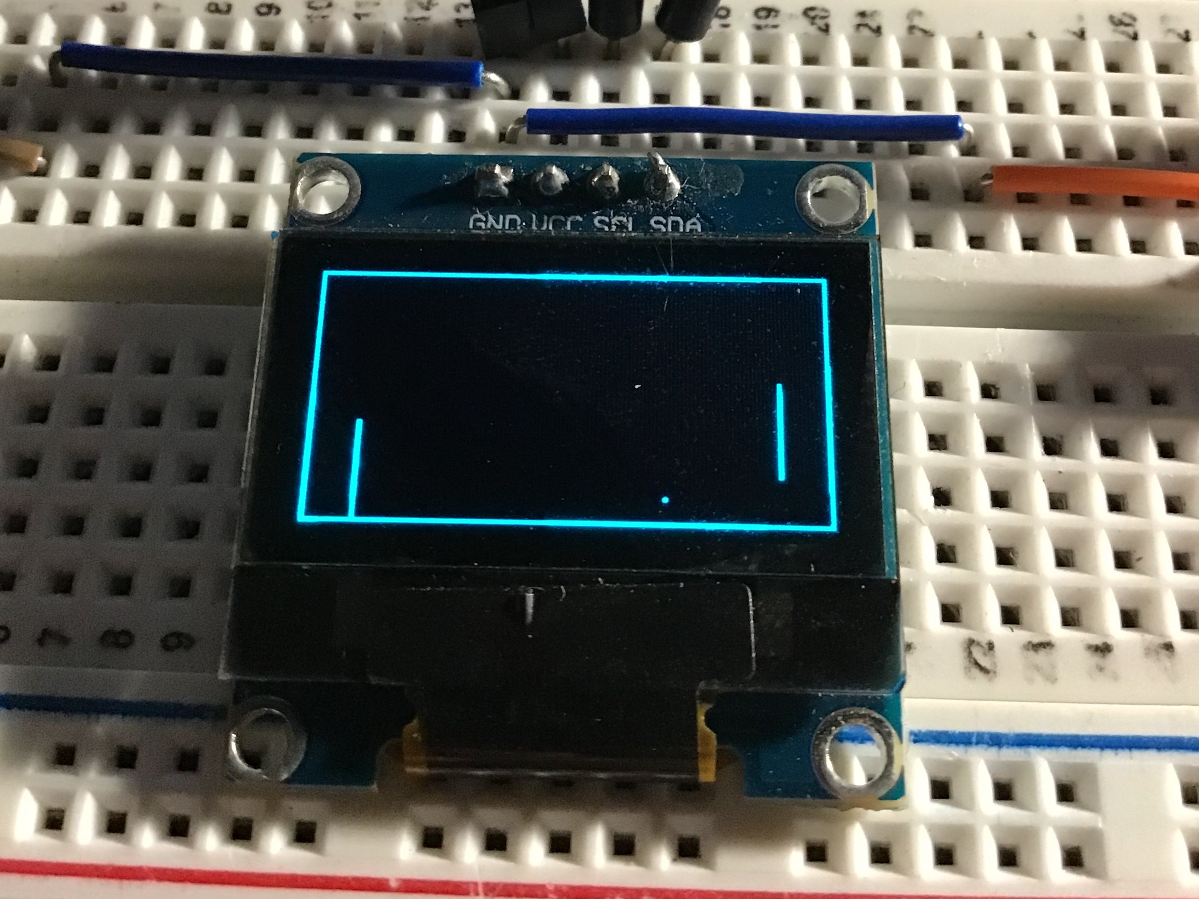 Oled 0.96 inch display Pong Game for arduino uno r3! Arduino Project Hub