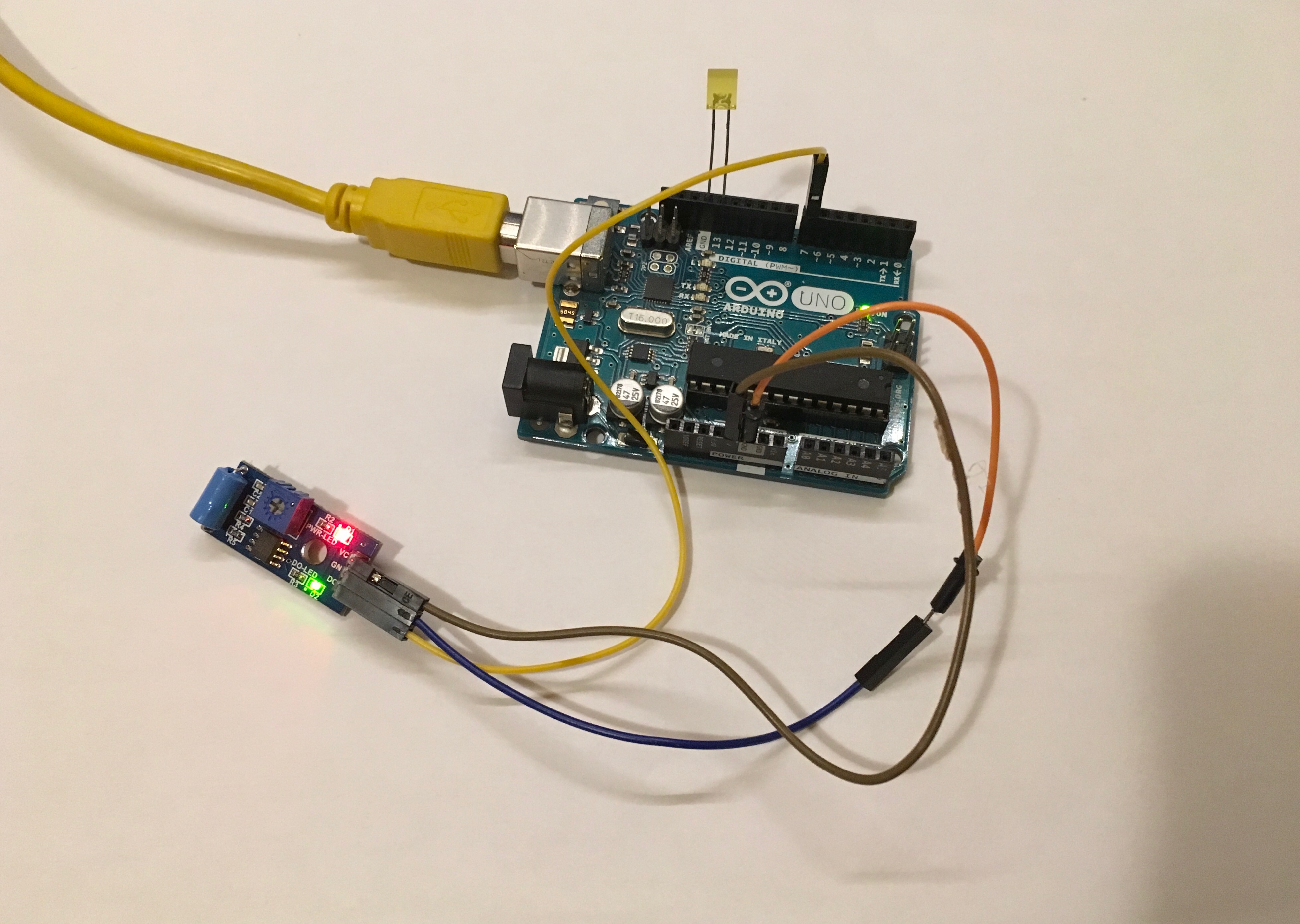 Vibration Sensor Module Arduino Project Hub
