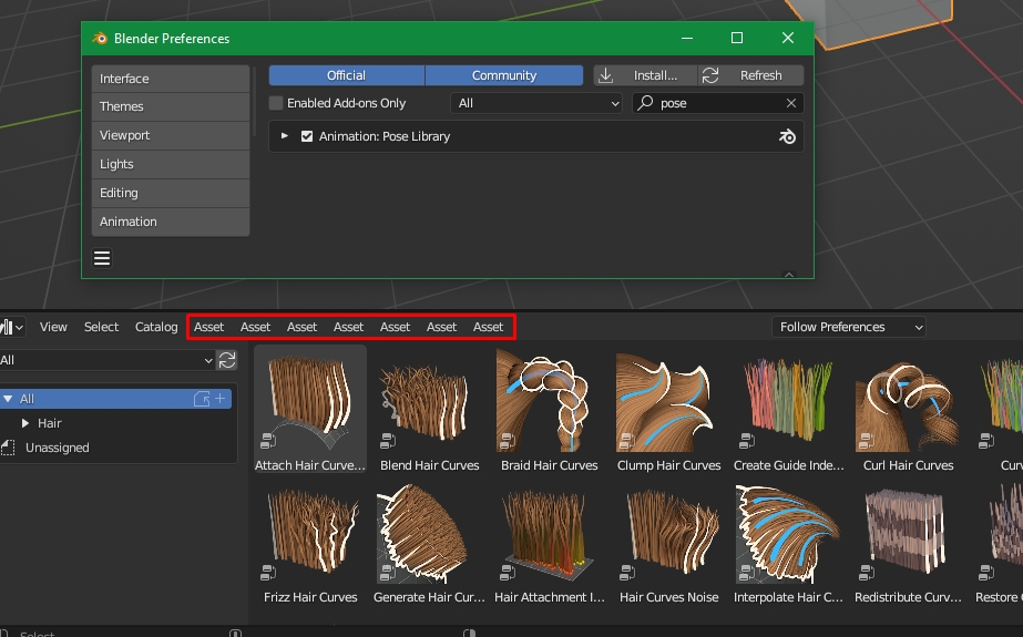 104632 Multple Asset menus for Pose Library blenderaddons Blender Projects