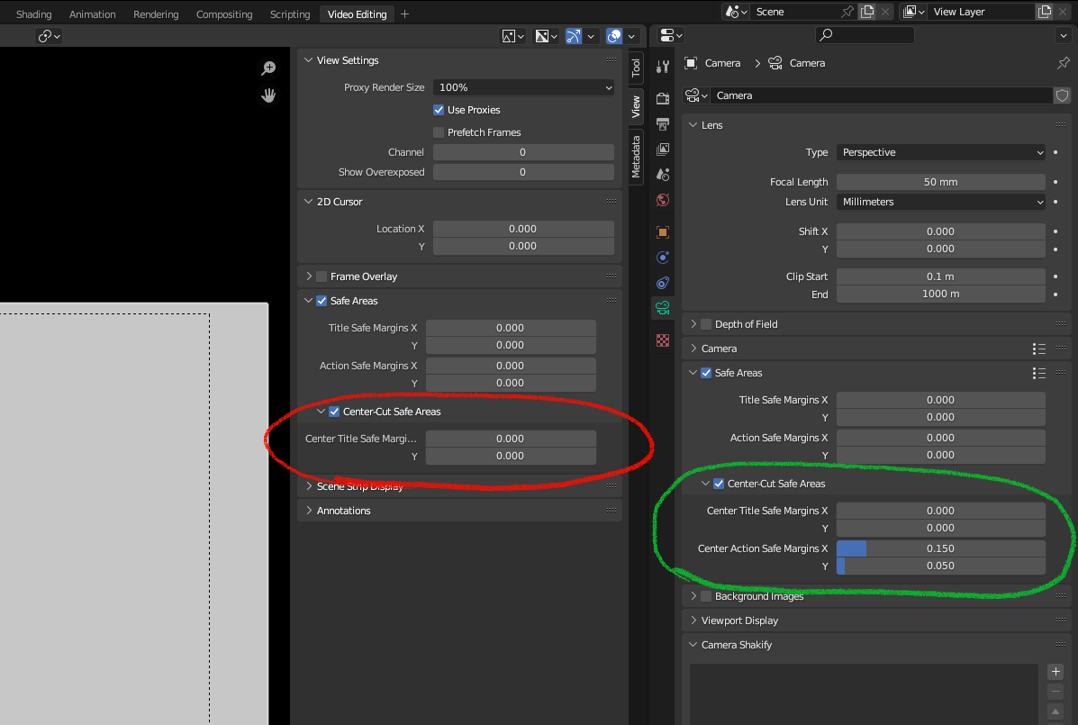 109086 Center Action Safe Margins parameter missing in VSE preview
