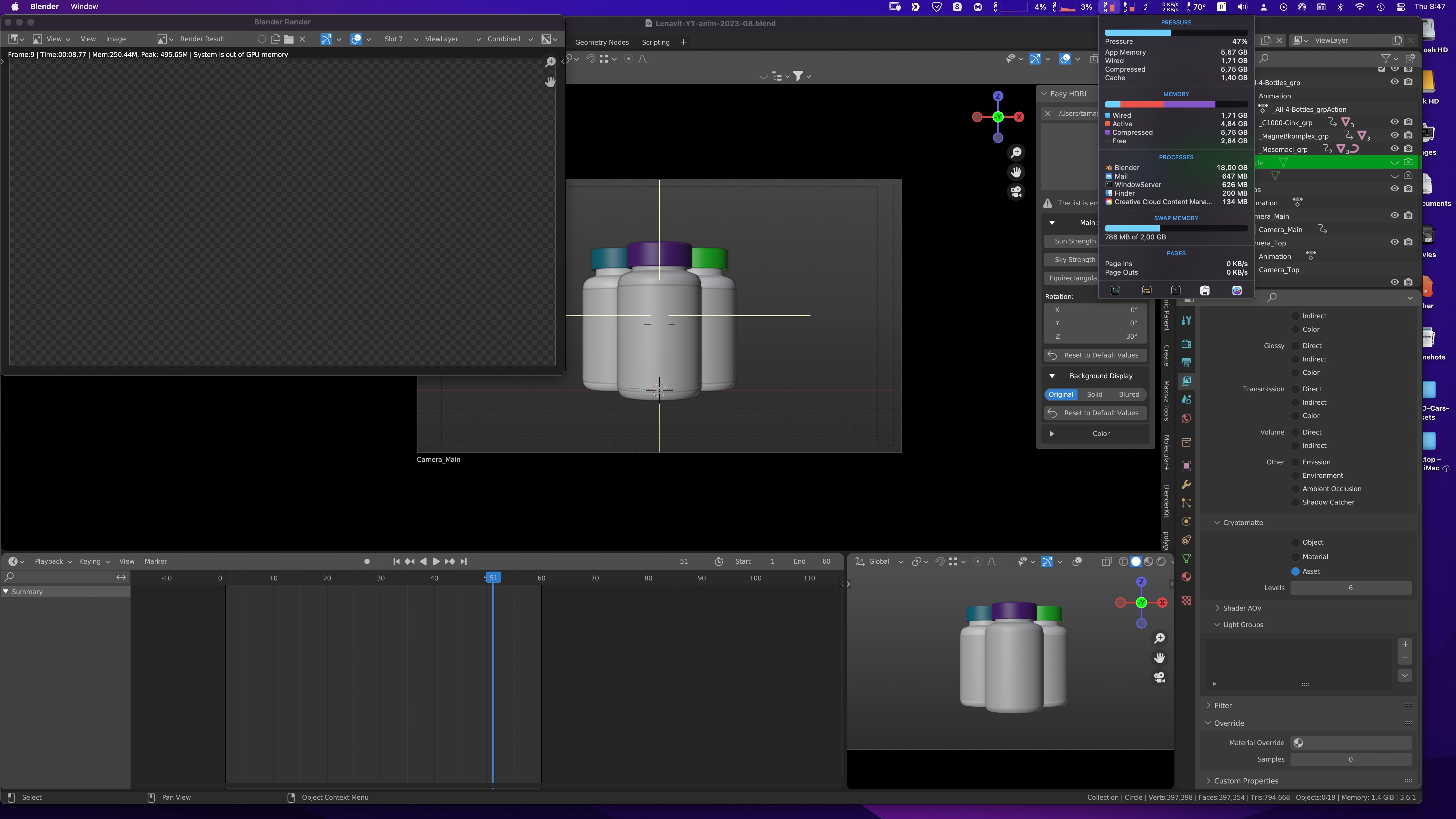 110520 Persistent data > Out of GPU memory (macOS) blender