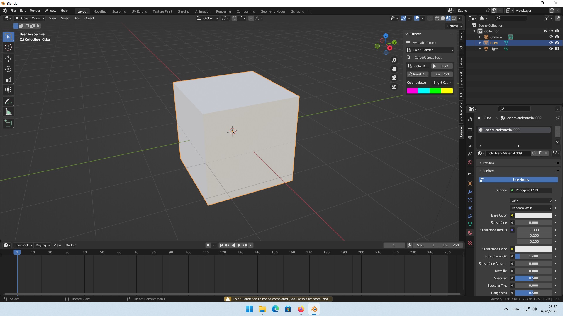 104710 BTracer Color Blender operator fails blenderaddons