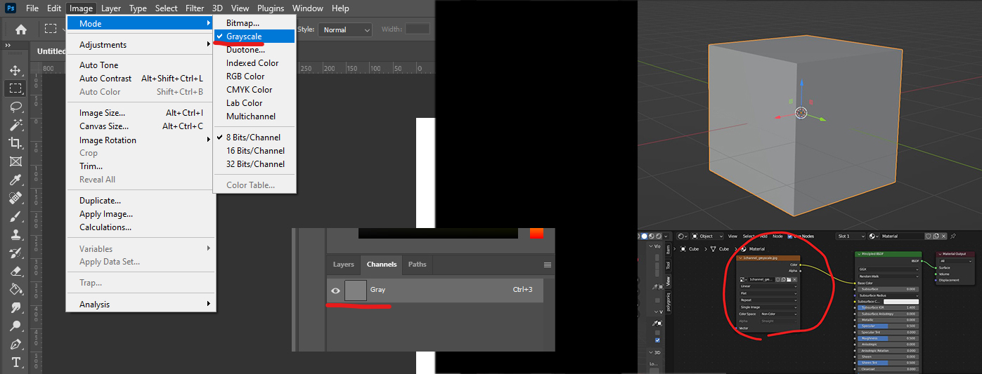 106367 1channel greyscale images crash Blender when rendering with