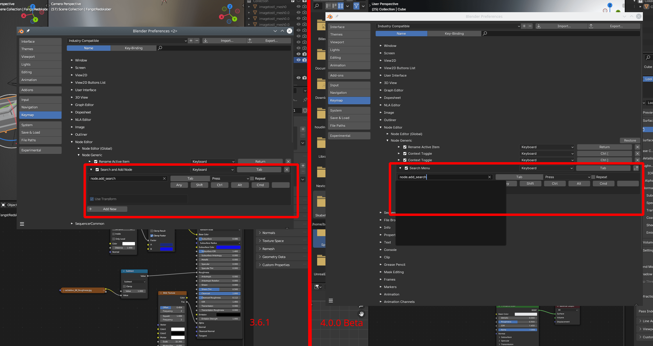 113287 Industry Compatible Keymap Node Editor Search missing blender Blender Projects