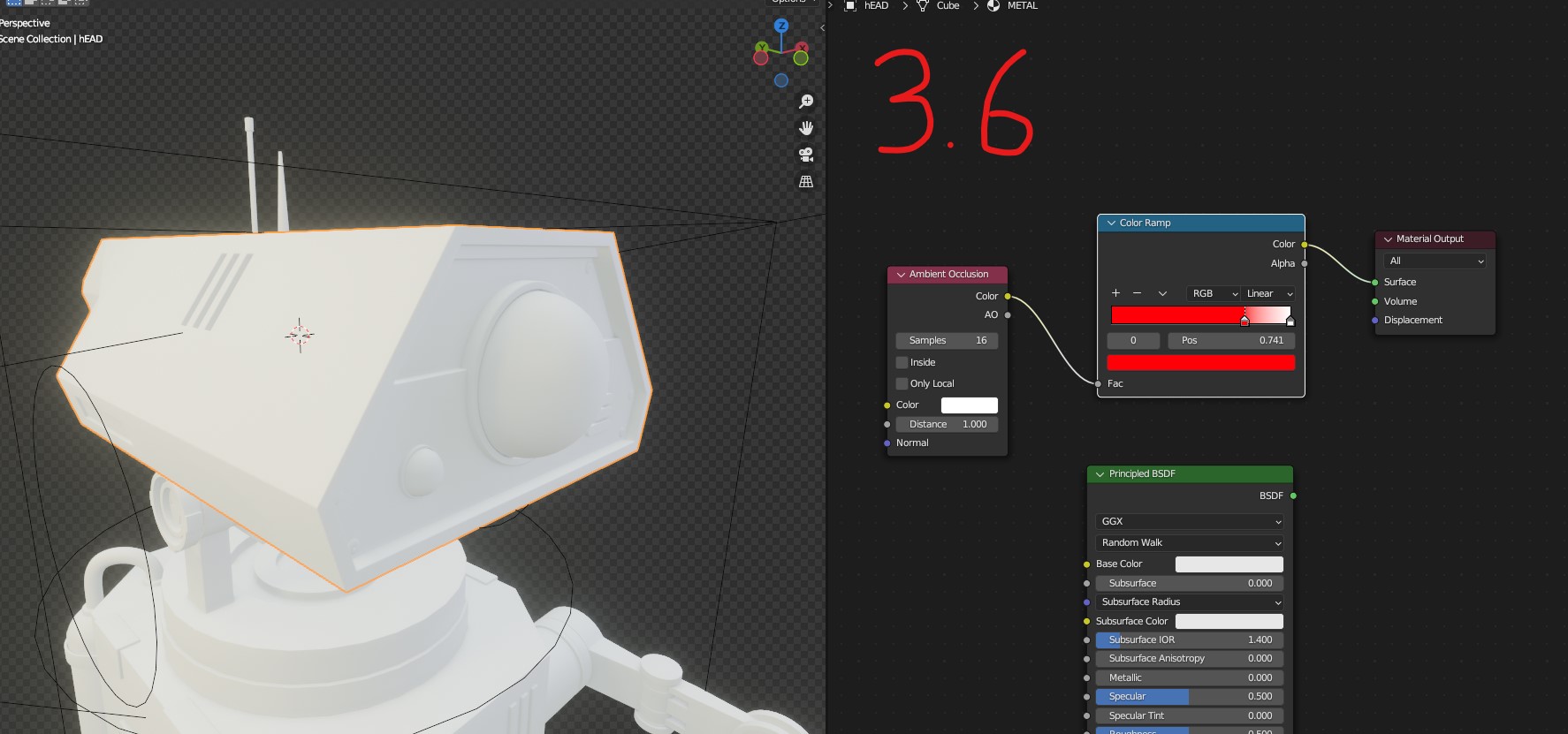 109609 Ambient occlusion not working in Eevee mode 3.6LTS blender