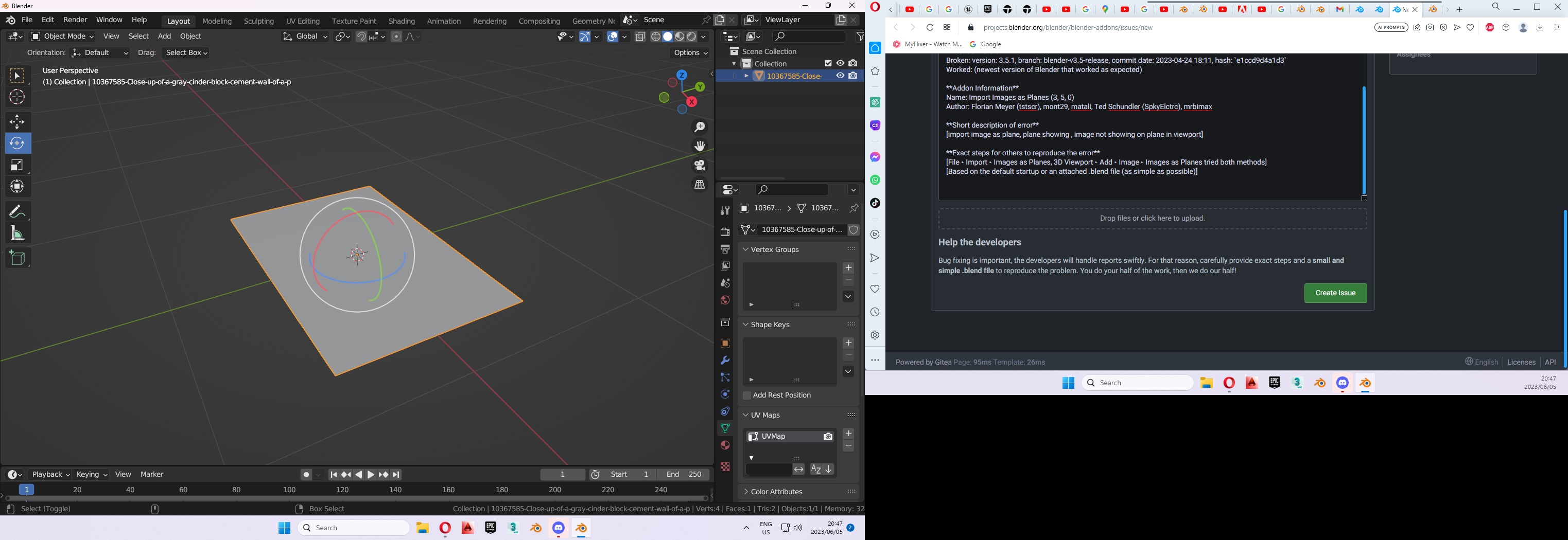 104674 import image as plane, image not showing in viewport