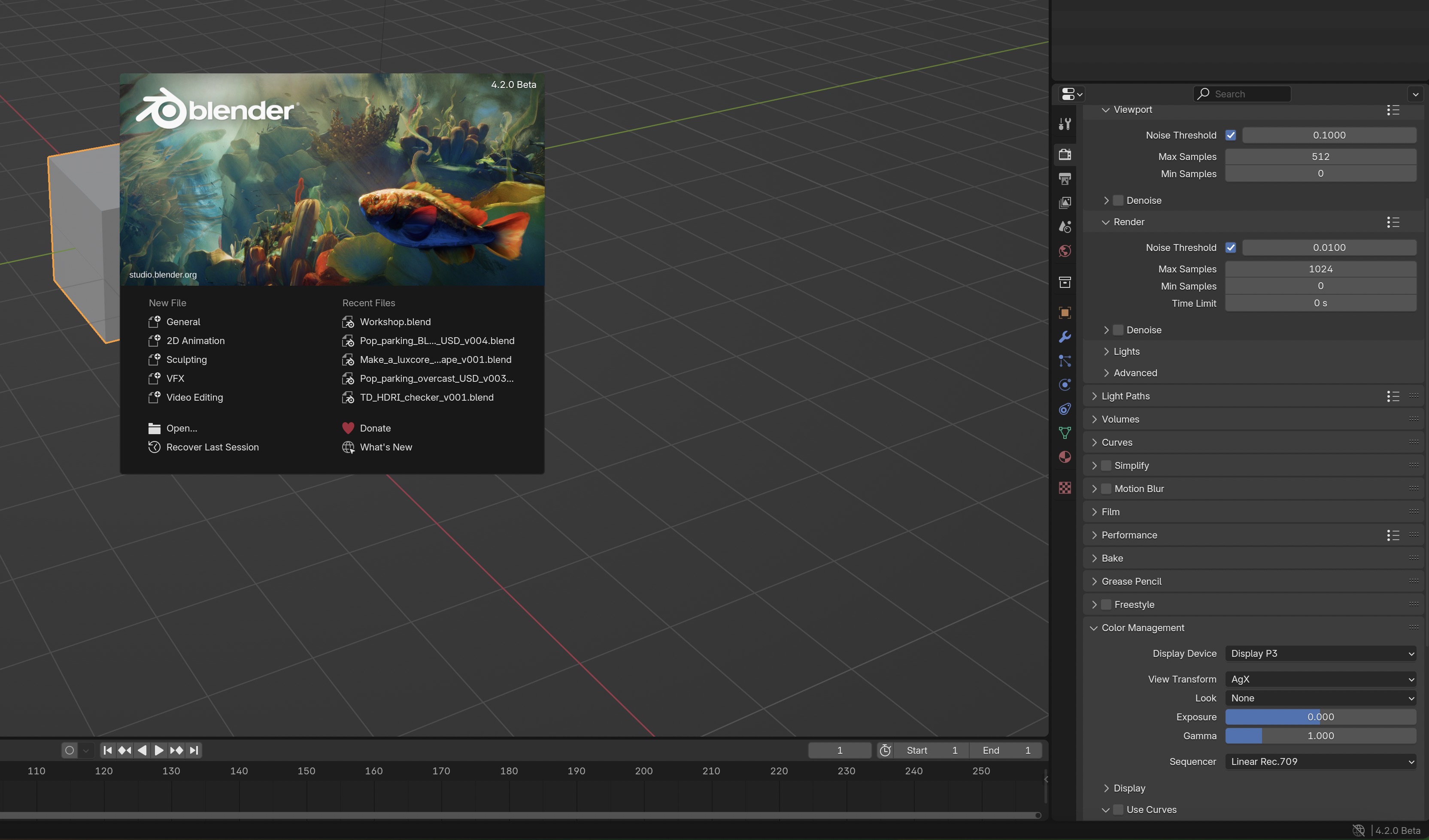 122942 Blender 4.2 Beta on MacOS Metal&Intel AMD cannot render the