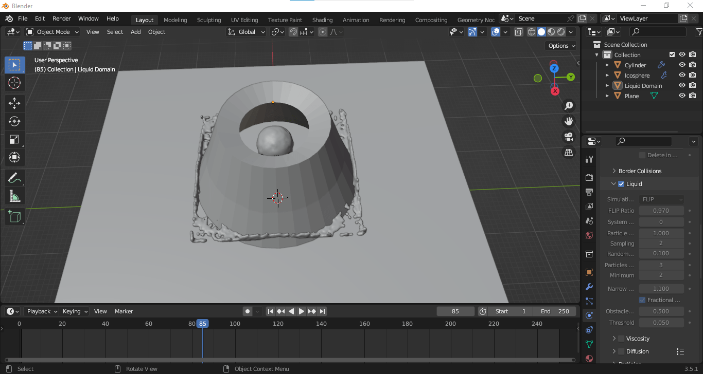 110342 Fluid simulation is not colliding with effector blender
