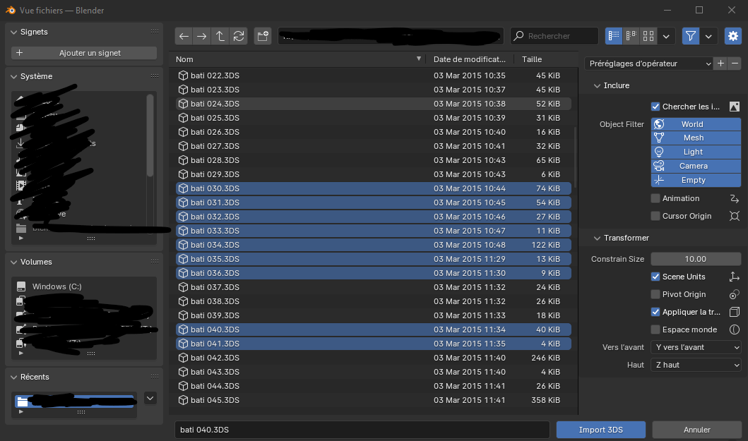 105227 IO Importing multiple 3DS files at once blenderaddons