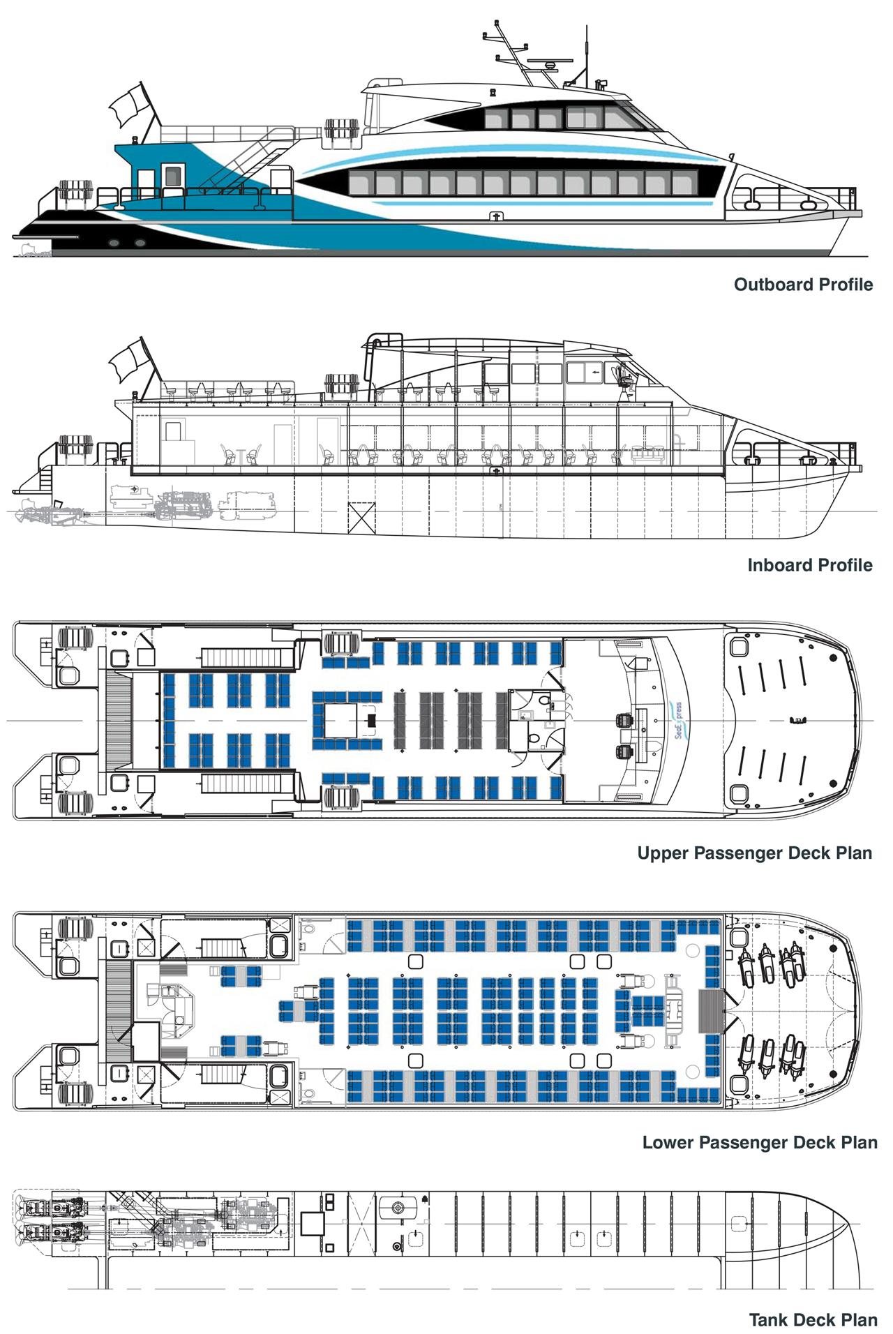 38m High Speed Pax Ferry NG532 High speed craft design by BMT