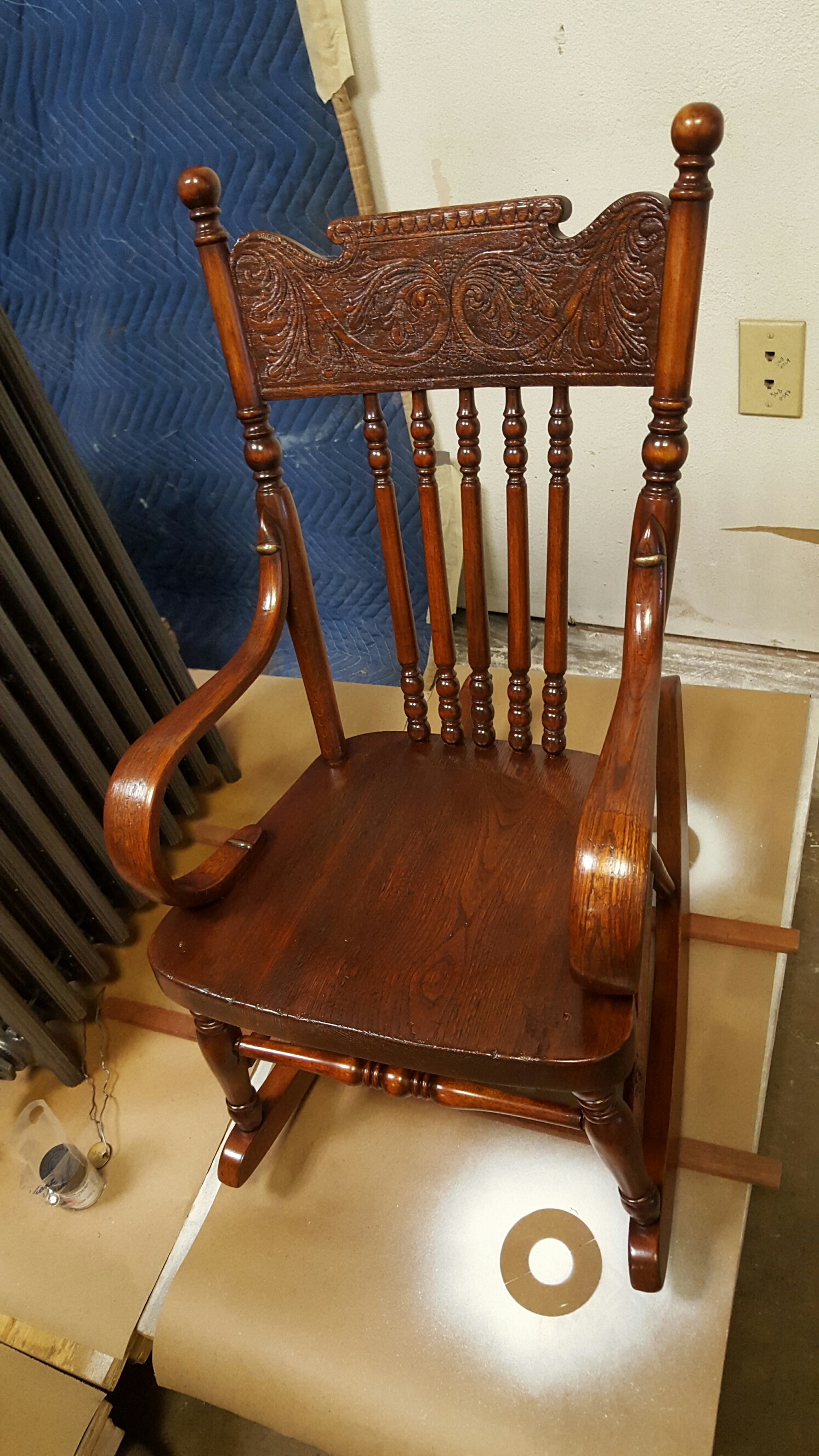 Antique Childs Rocker Restored Chemstrip Refinishing
