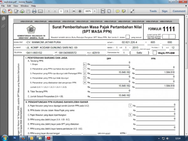 Membuat Laporan Pajak Bulanan (SPT Masa)