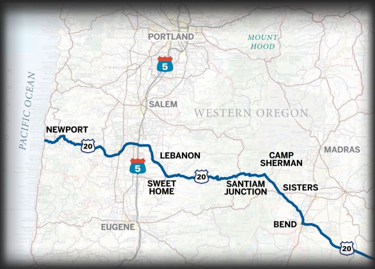 Map Of Hwy 20 GHOSTS OF HIGHWAY 20