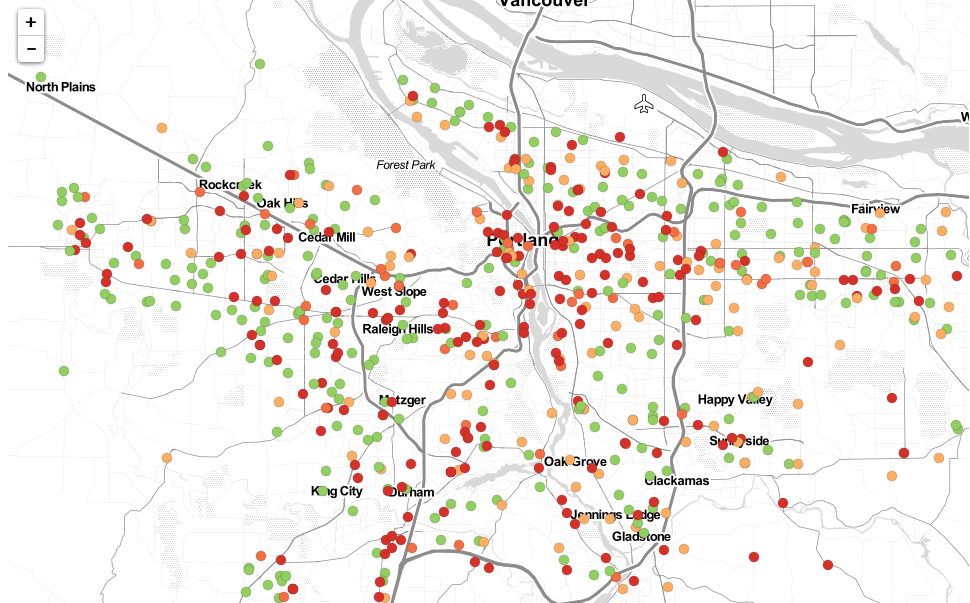 Interactive map School and child care vaccination optout rates The
