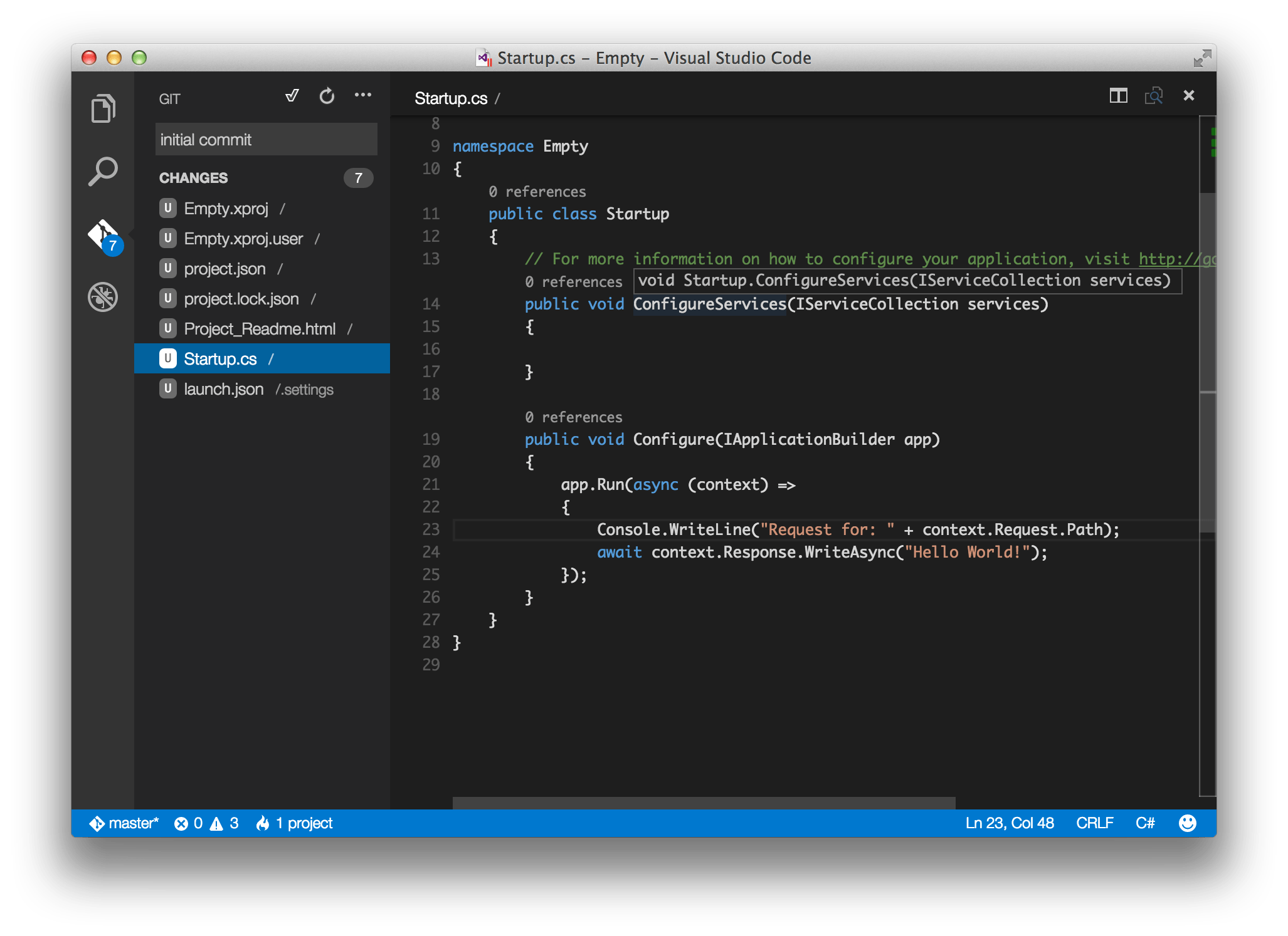 Your First 5 Application on a Mac — Project Saas 0