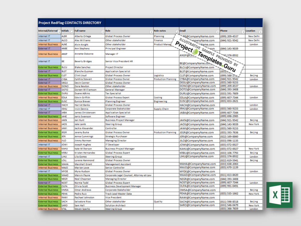 Project Contacts Directory