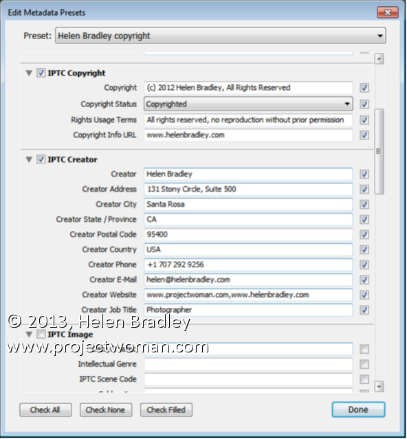Lightroom Tip Add Copyright metadata on Import «
