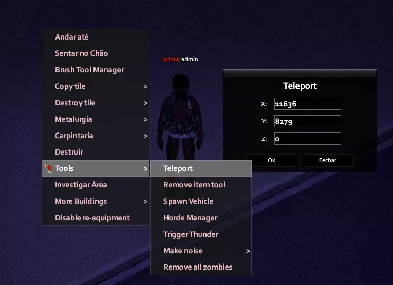 Guia completo e Comandos de administrador de Servidor de Project Zomboid