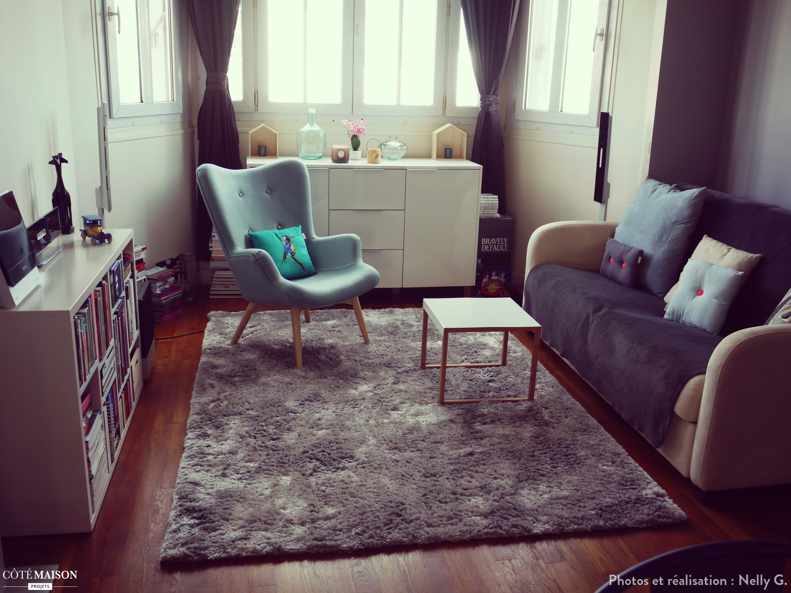 Avant/Après Mon salon à la déco scandinave, Nelly G. Côté Maison