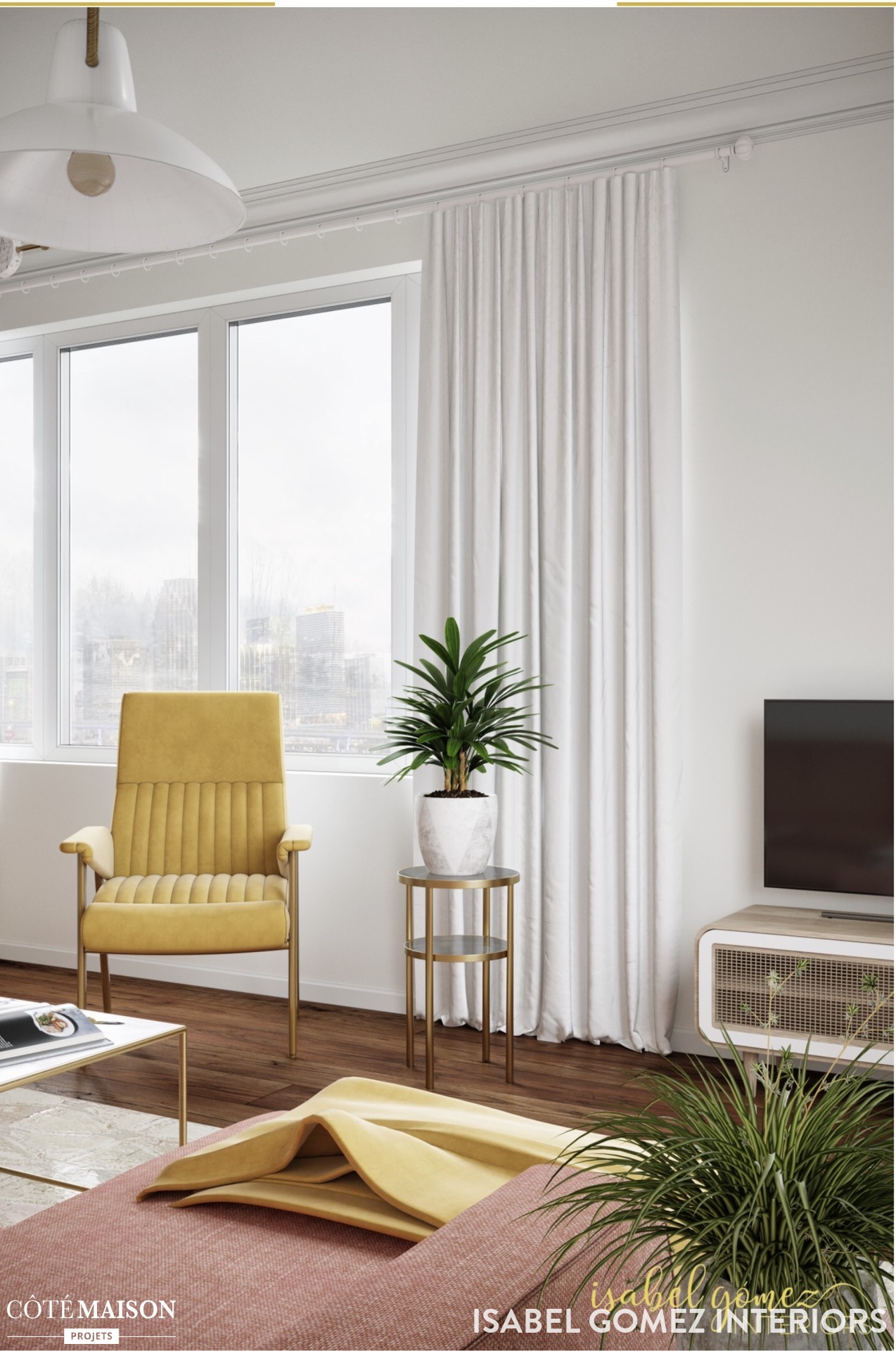 Transformation espace living, Isabel Gomez INTERIORS Transformation espace living, Isabel Gomez INTERIORS