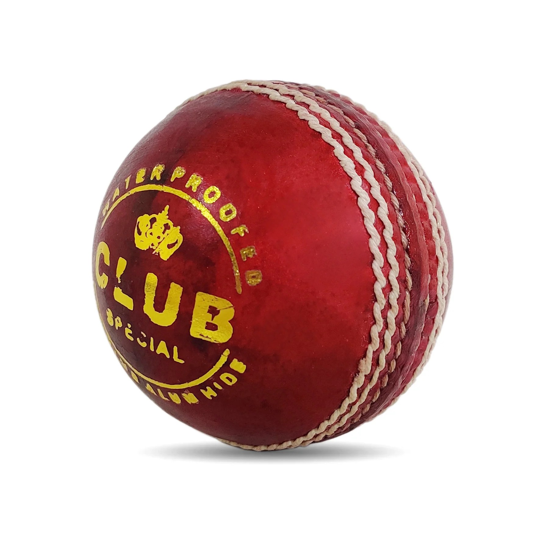 Prokick Club Four Piece Leather Cricket Ball, 1Pc (Red) Prokicksports
