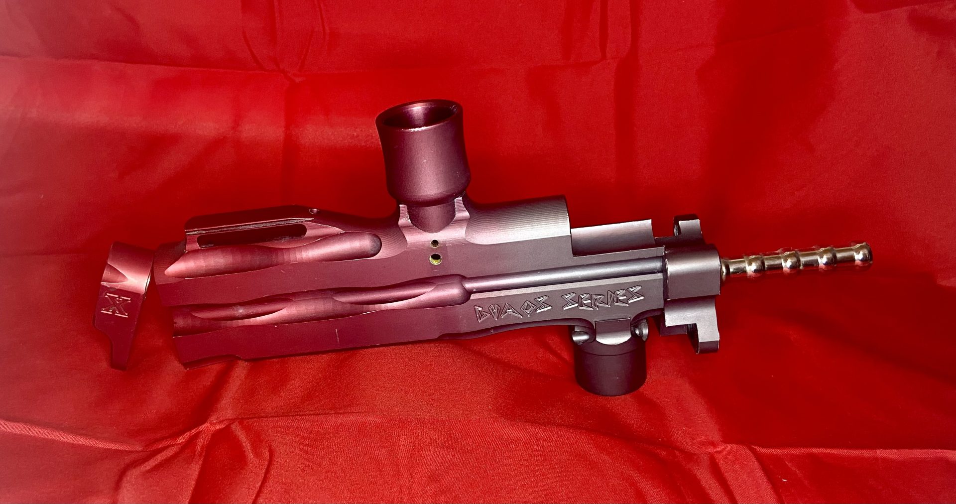 ANS GX4 Chaos Series Autococker Body Kit in Dust Red Grey Fade EBlade