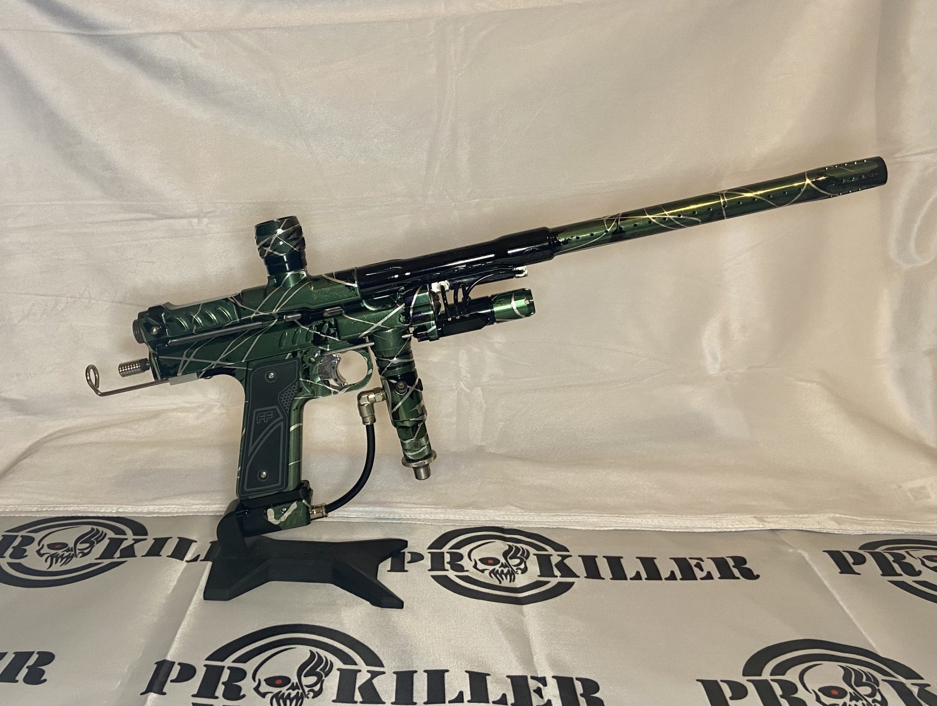 Freeflow Boxxer Custom Autococker In Gloss Bonzai Splash Prokiller