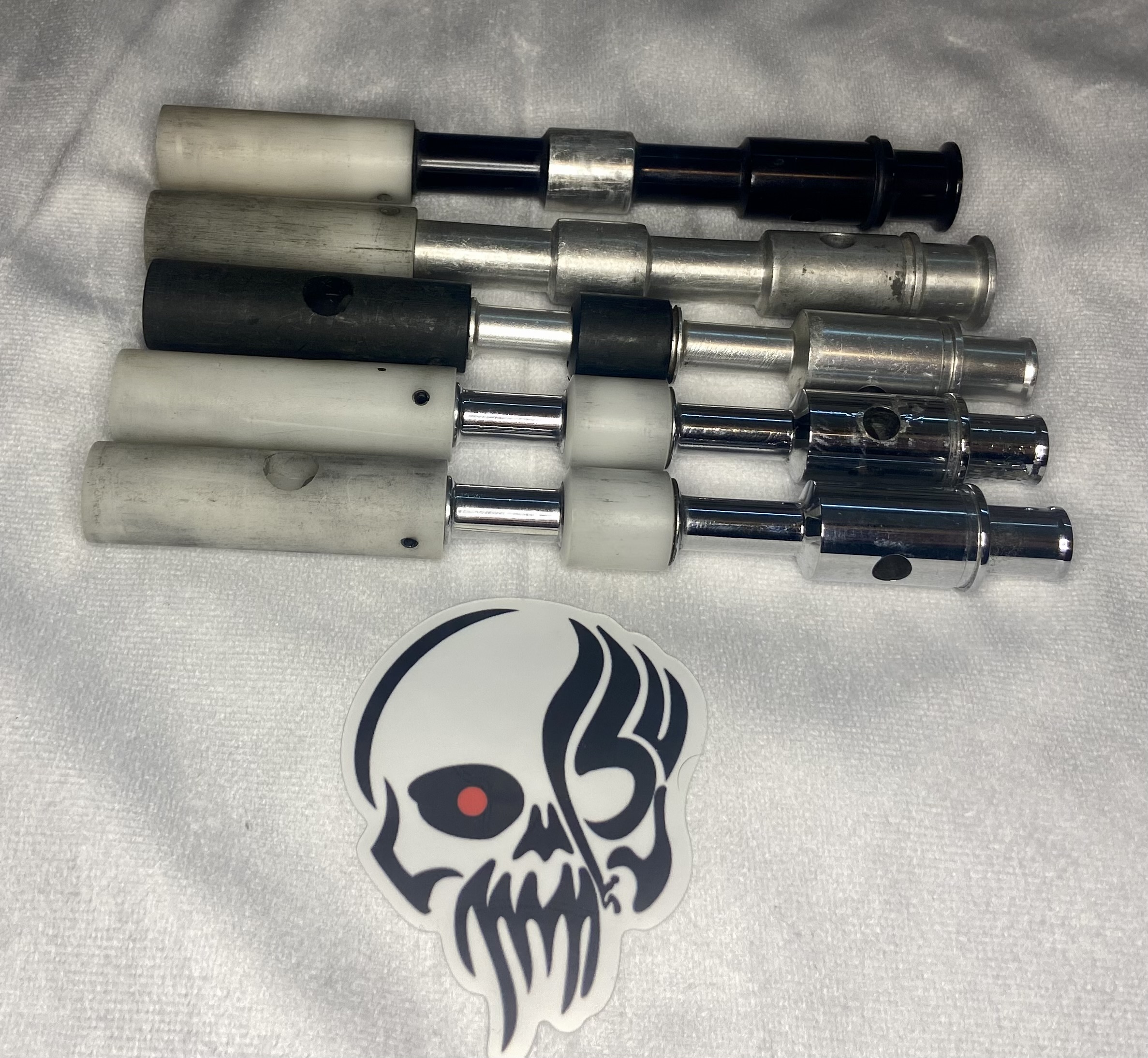 Shocktech Pre2K Delrin Tipped Autococker Bolts In Chrome, Raw, Polished