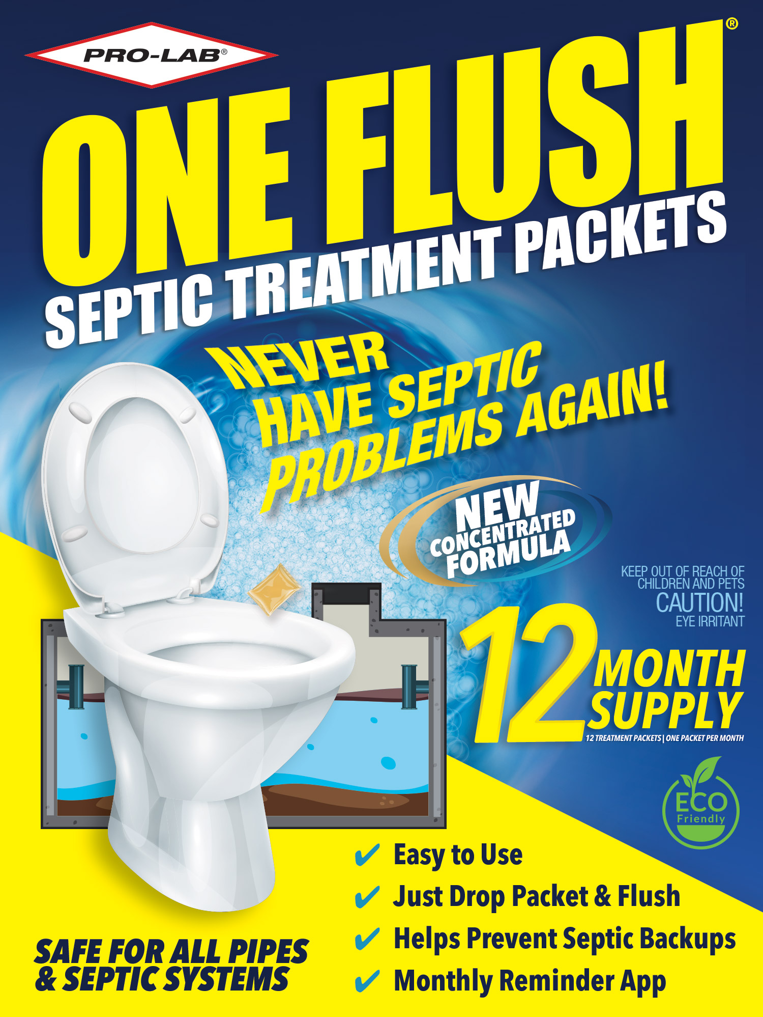 One Flush Septic Treatment PROLAB® Test Kits