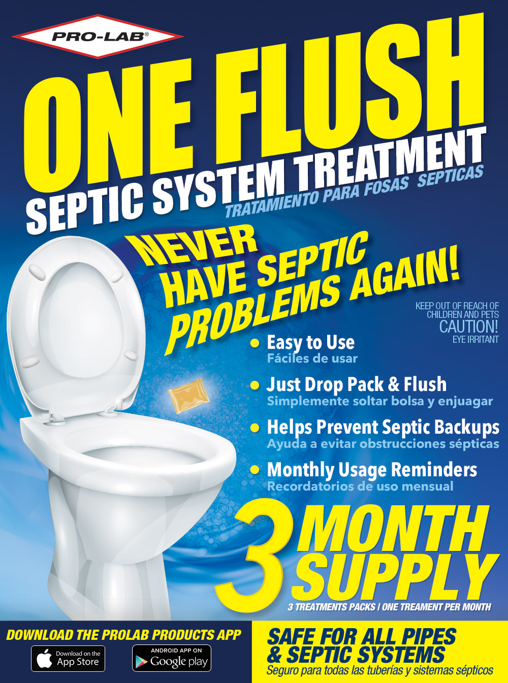 One Flush Septic Treatment PROLAB® Test Kits