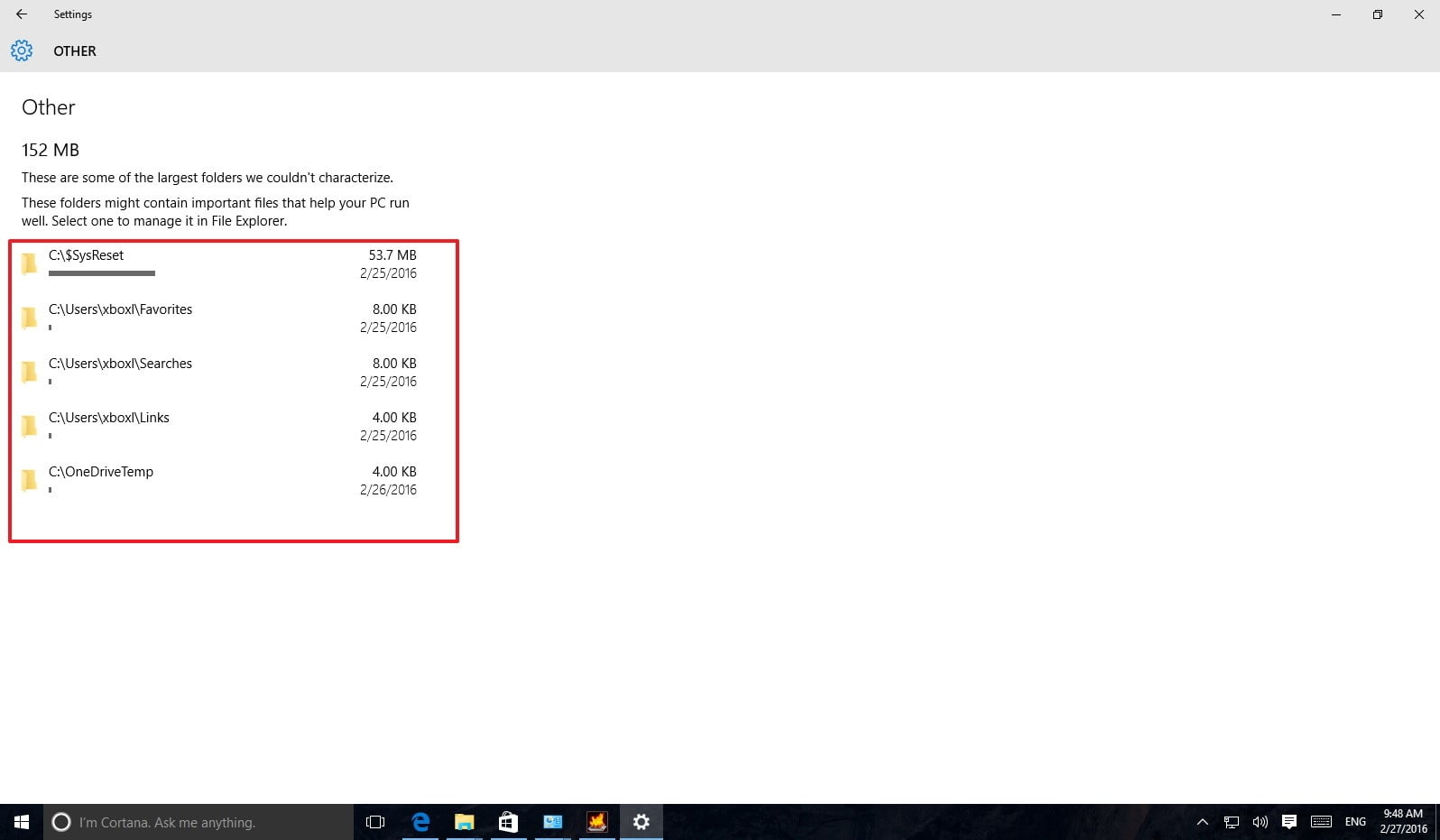 làm trống bộ nhớ windows 10 pc