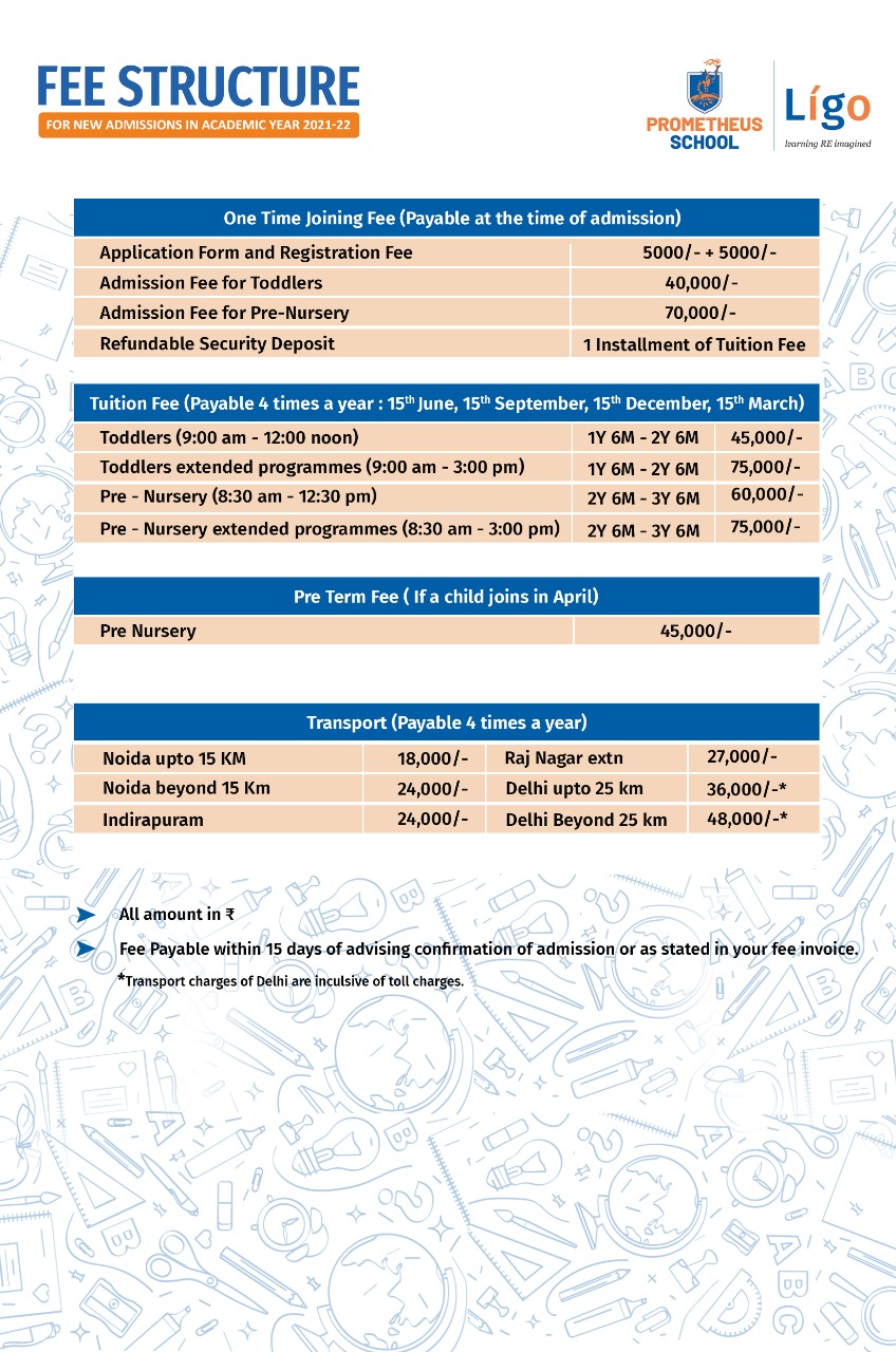 Fee Structure Prometheus School