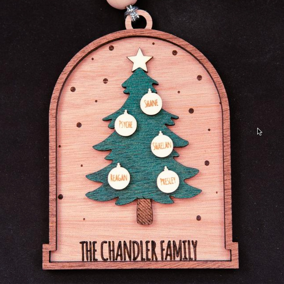 Family Christmas Tree 3D Design and Printing Services.