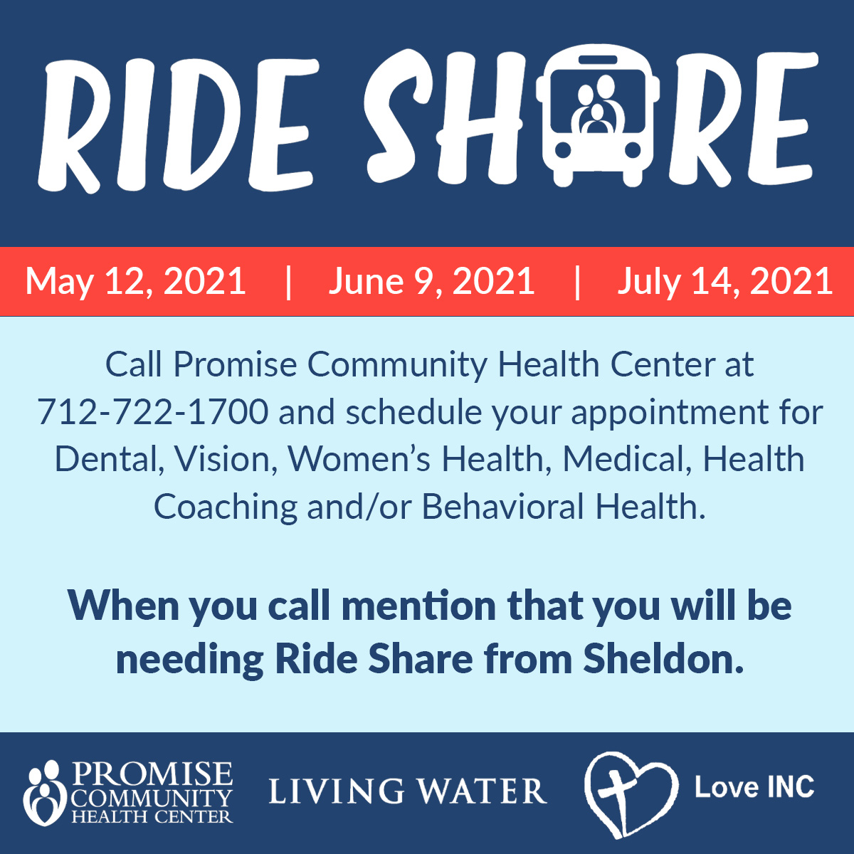 RIDE SHARE MINISTRY Promise Community Health Center Located in