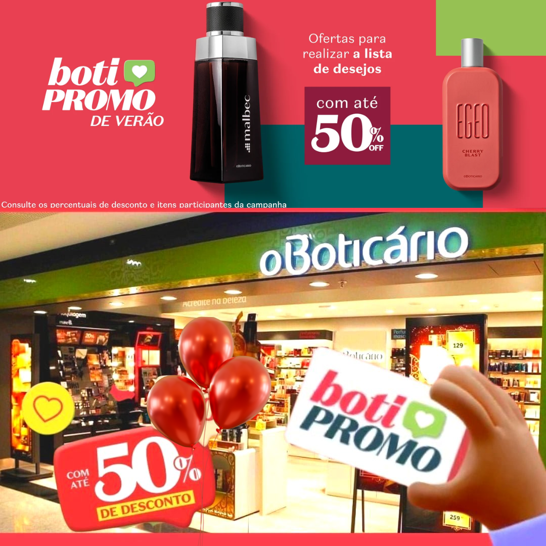 Boti Promo com até 50 de desconto PROMOON