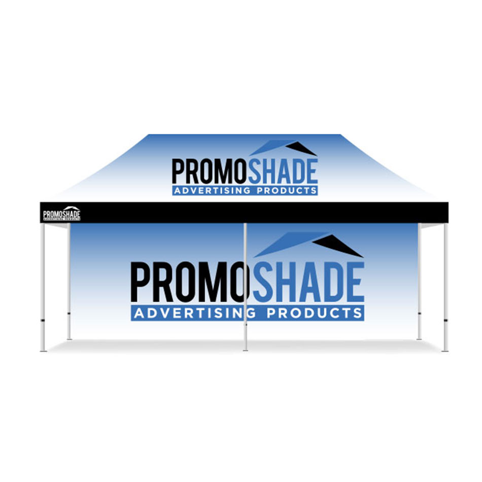 All manufactured in the u.s. Promo Shade's Custom Printed Canopies - Pop Up Tents
