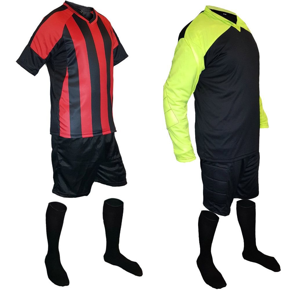 Indoor Soccer Kit With Goalkeeper AC Milano Team of 8 Promo Unlimited