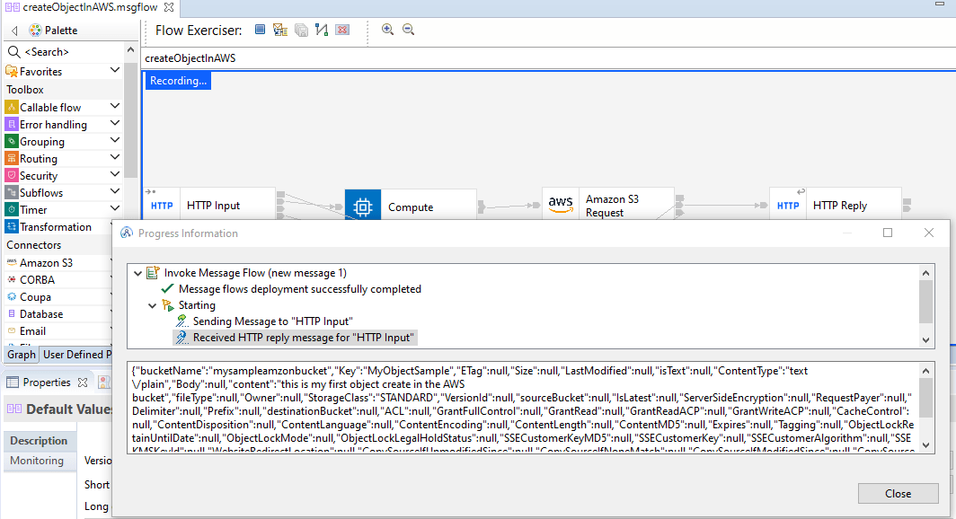 How to Integrate IBM ACE with Amazon S3 with Amazon S3 Request Node