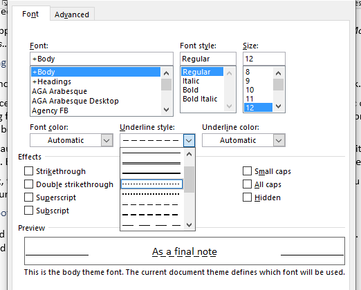 A Quick Guide to Underlining in Microsoft Word | Proofed&rsquo;s Writing 