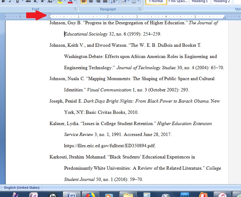 Hanging Indents with MS Word Ruler The Proofreading Pulse