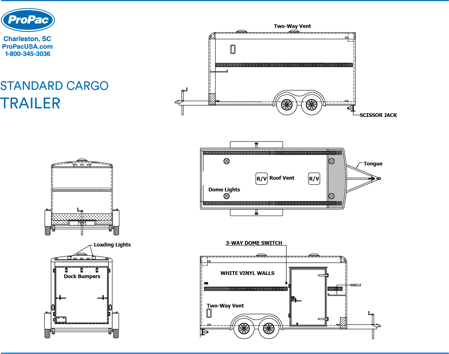 Standard Cargo Trailer ProPac USA