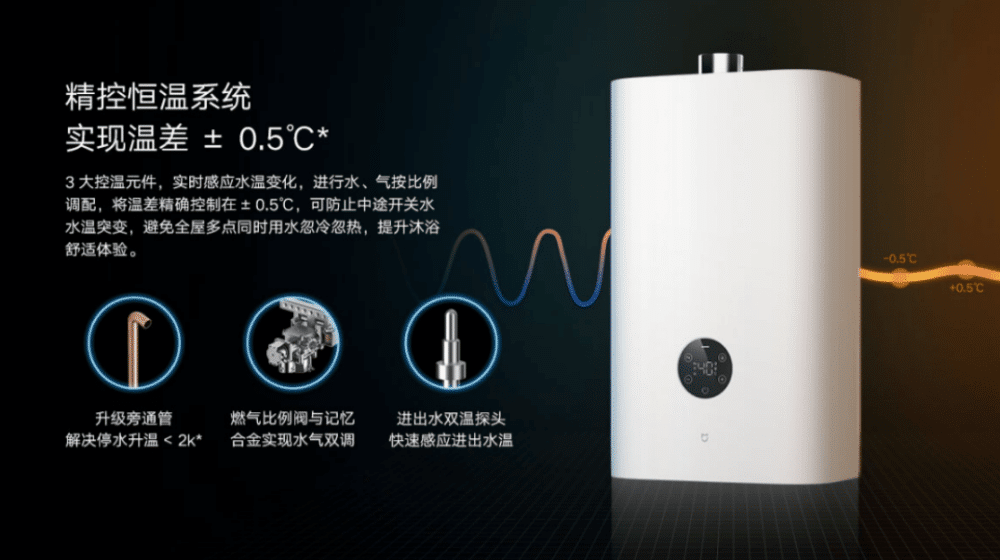 Xiaomi Launches Smart Gas Water Heater That Also Heats PipeWater