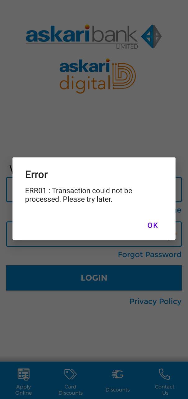 Customers in Fear as Askari Bank Goes Down for Users Across Pakistan