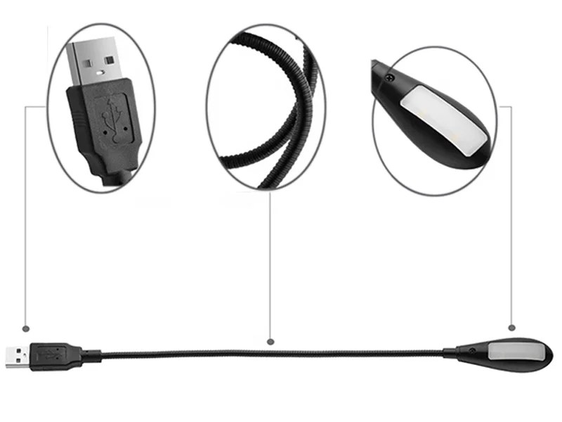 LED102 Flexible 2LEDs USB Gooseneck Light PropAudio