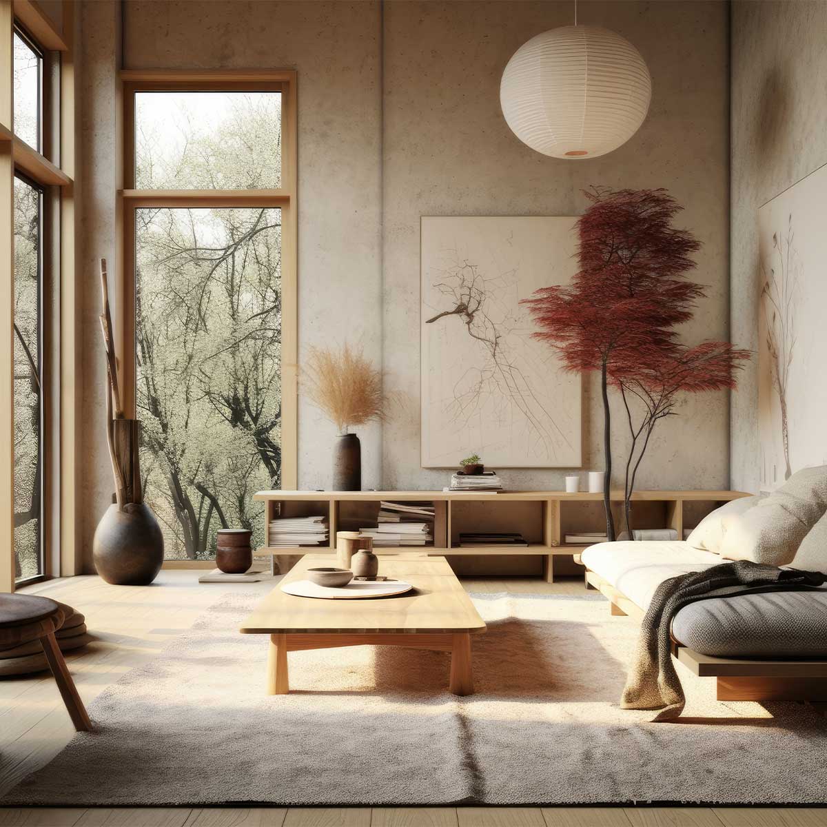 Japandi Living Room PropDesign