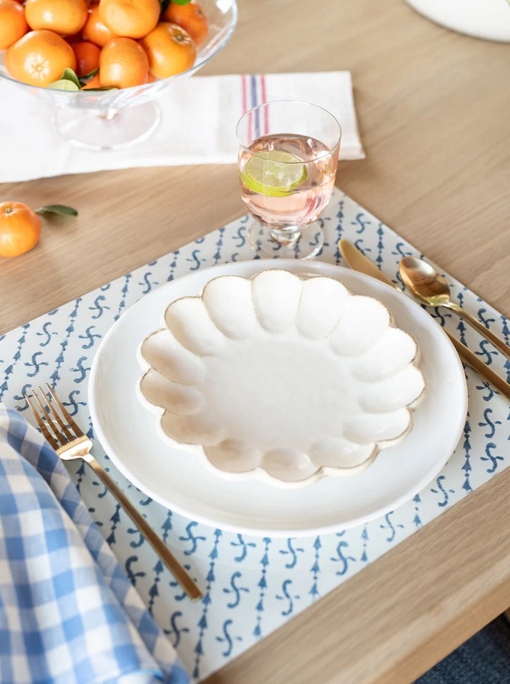 Brooks Block Print Placemat Proper Table Co.